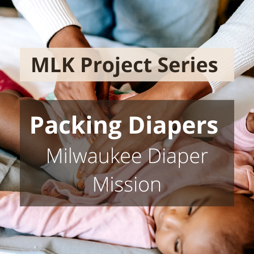 Packing Diapers for Milwaukee Diaper Mission