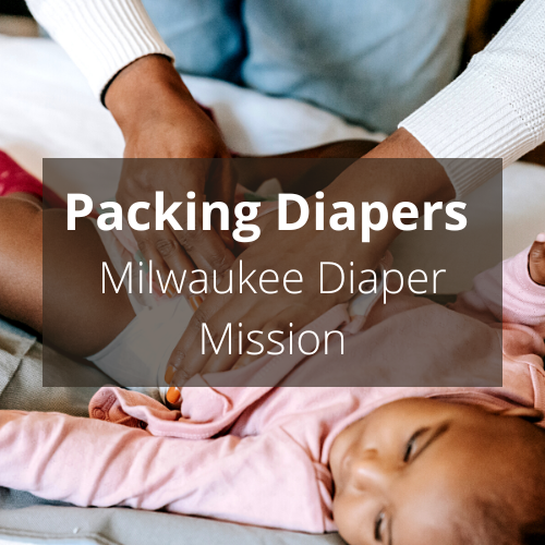 Packing Diapers for Milwaukee Diaper Mission