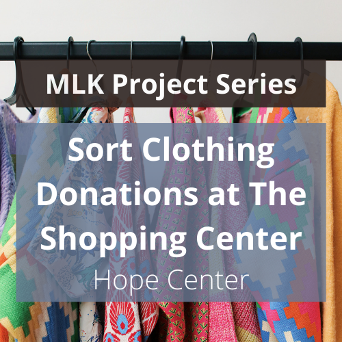 Sort Clothing Donations at The Shopping Center