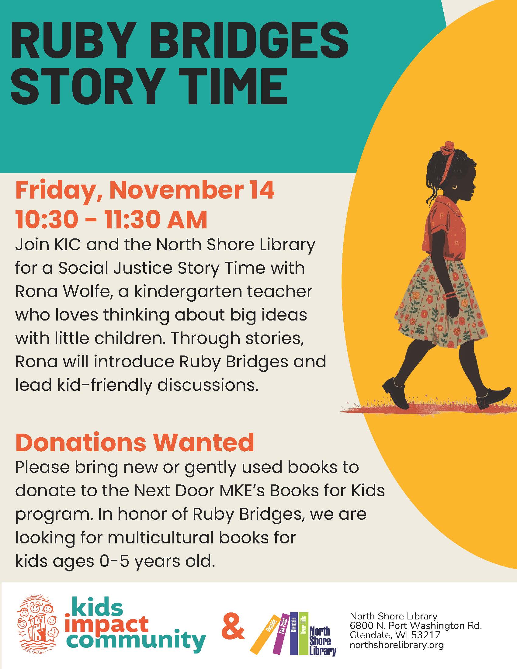 Social Justice Story Time: Meet Ruby Bridges (ages 0-5)