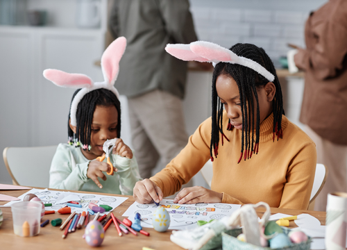 Make Easter Placemats for Grandfriends with Park Pals