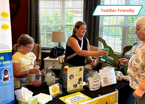 Intergenerational Lemonade Stand Supporting Childhood Cancer Research at Hamilton House
