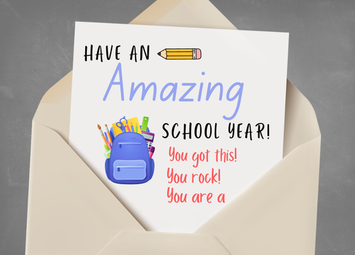 Inspirational Back to School Cards for Kids in Foster Care with Fostering Community